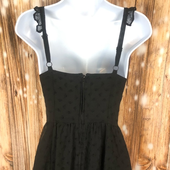 Royal Bones By Tripp Black Flocked Skull Dress - Picture 12 of 14